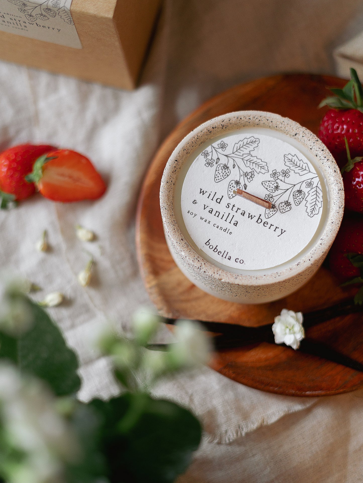 Wild Strawberry & Vanilla Soy Wax Candle