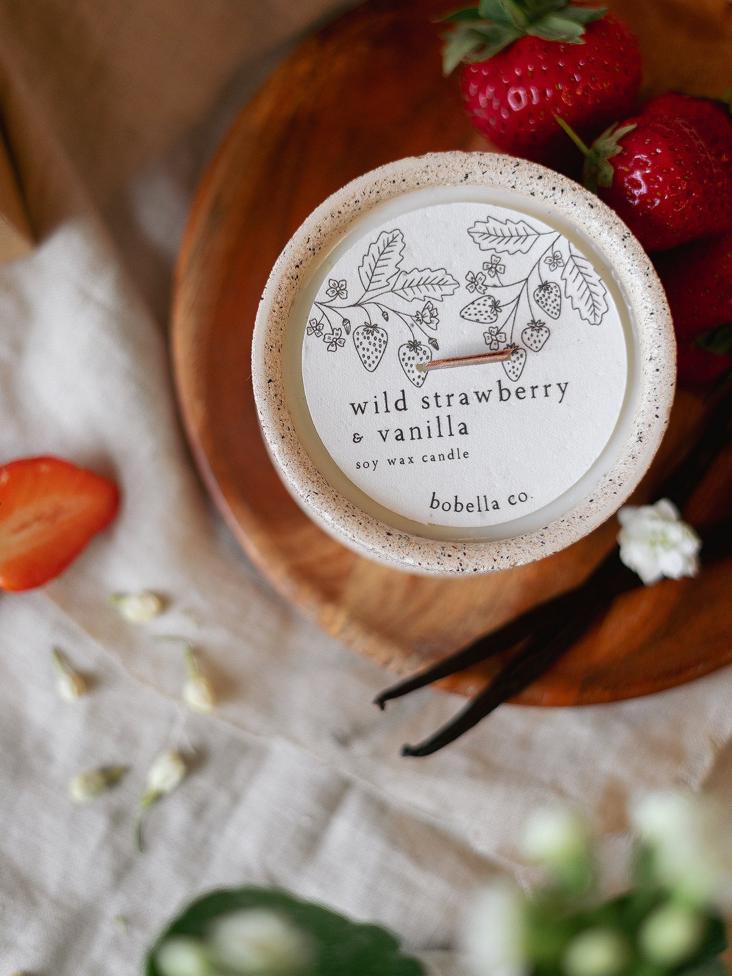 Wild Strawberry & Vanilla Soy Wax Candle