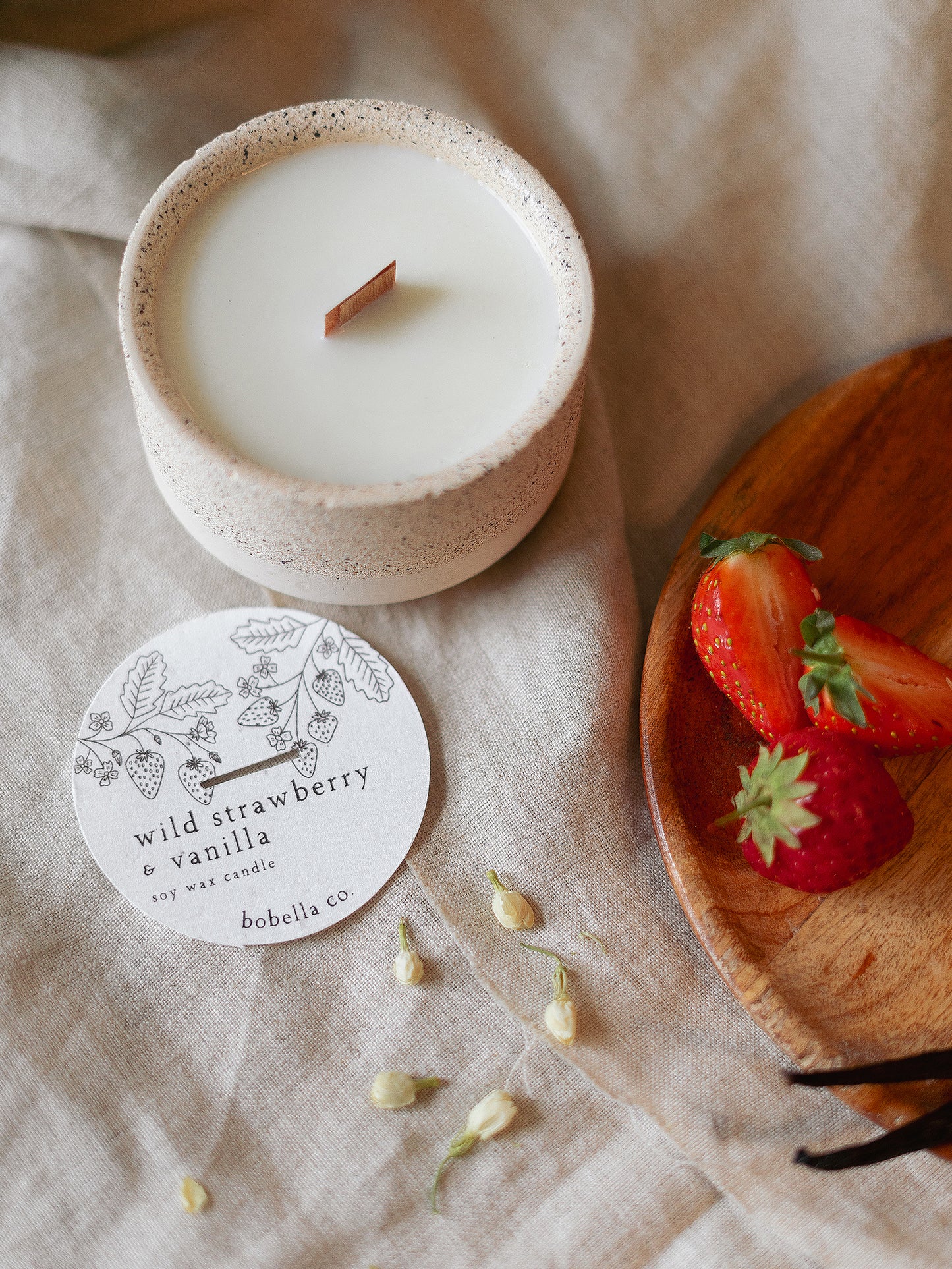 Wild Strawberry & Vanilla Soy Wax Candle