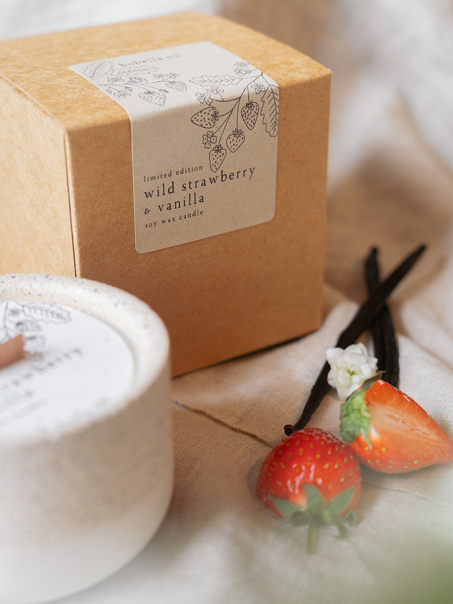 Wild Strawberry & Vanilla Soy Wax Candle