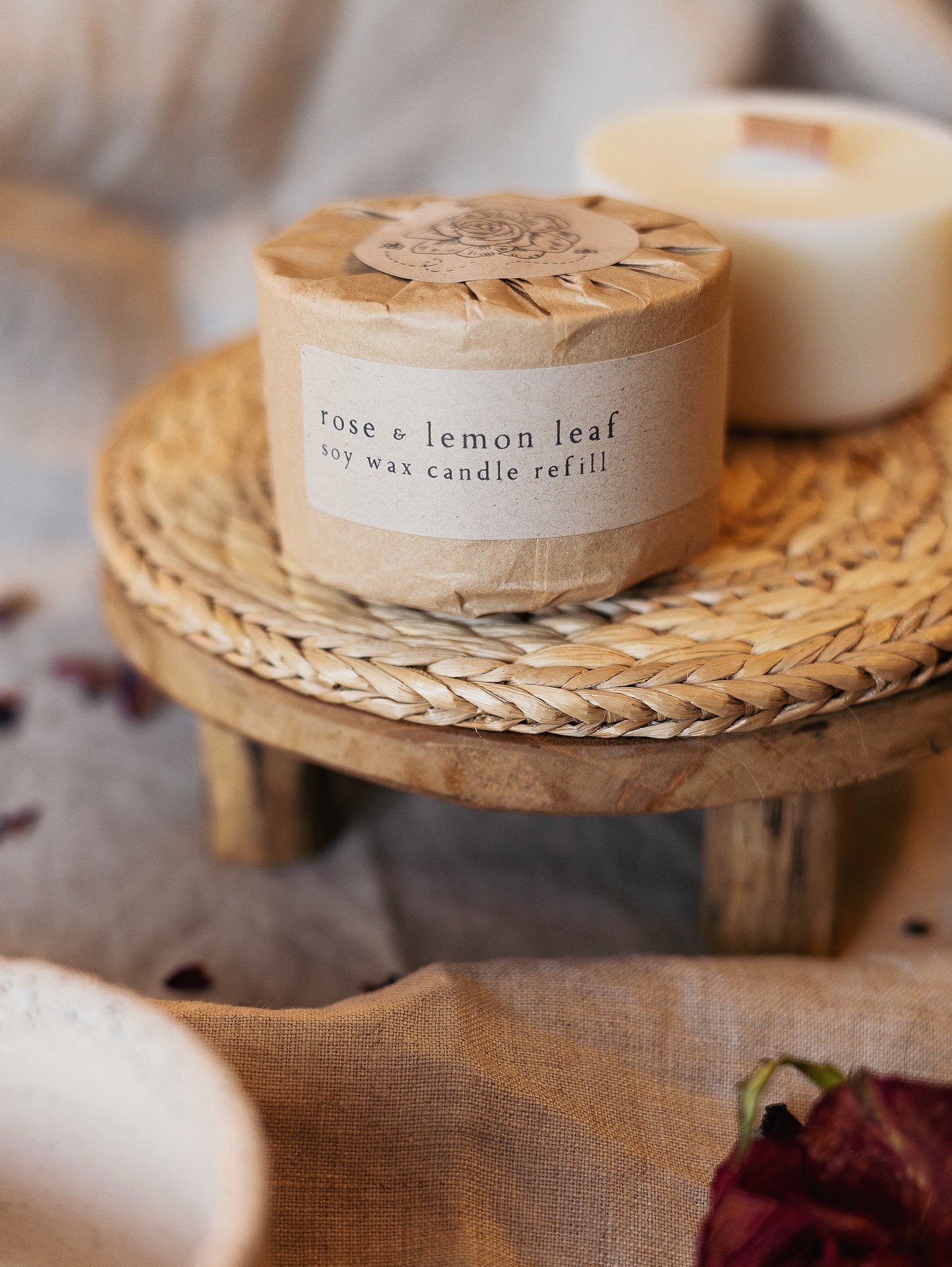 Candle Refill - Rose & Lemon Leaf
