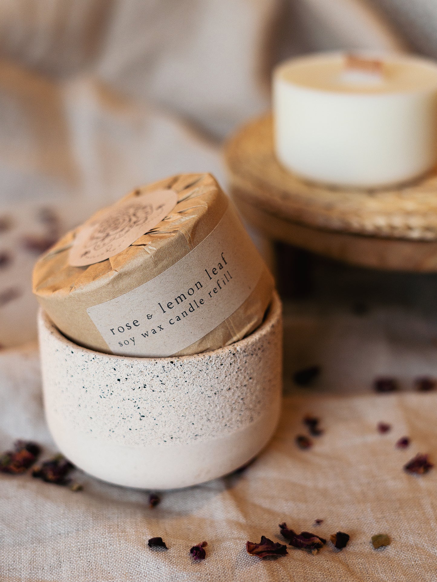 Candle Refill - Rose & Lemon Leaf