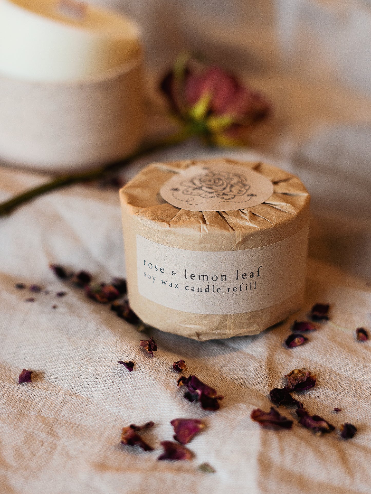 Candle Refill - Rose & Lemon Leaf