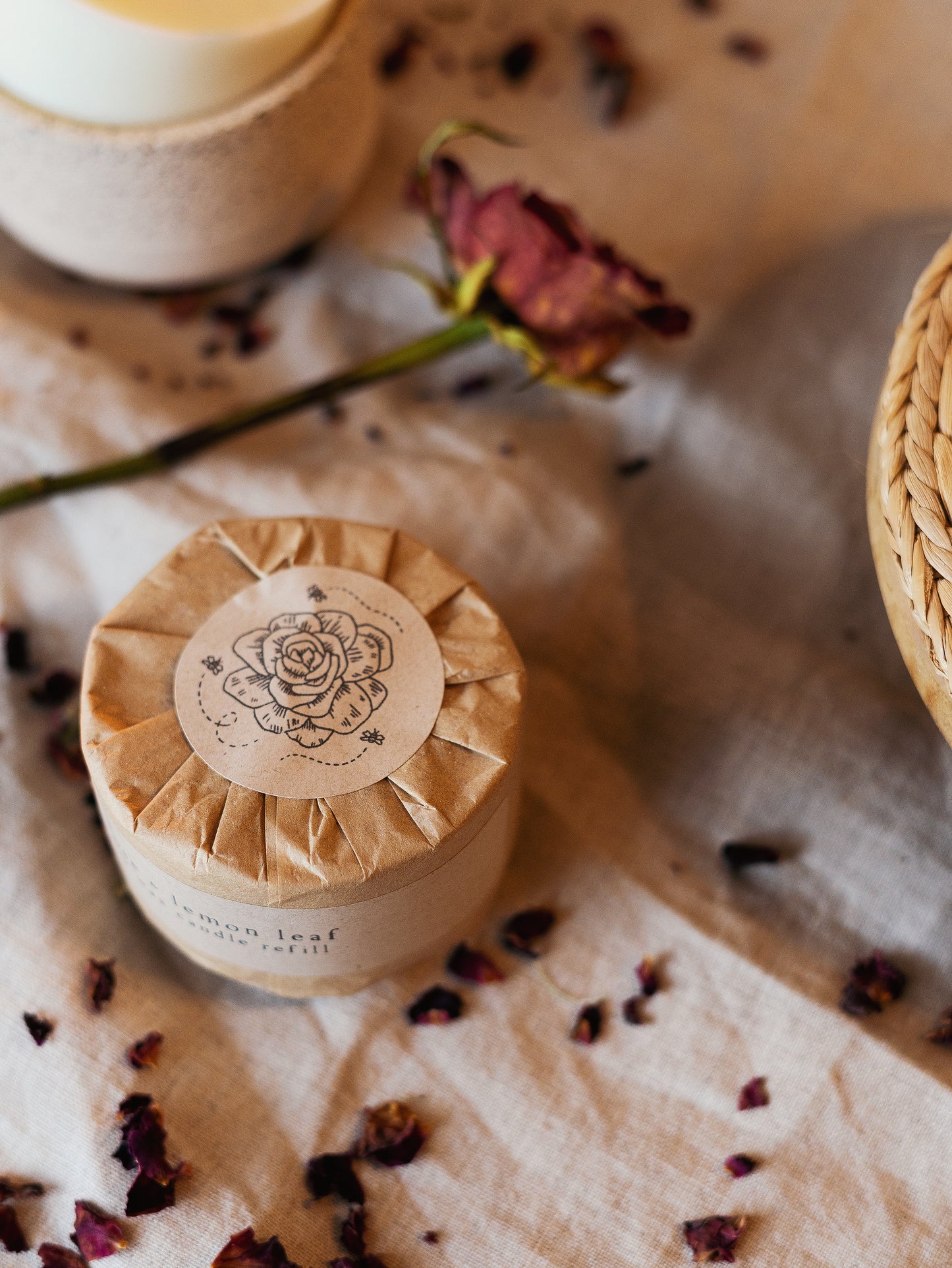Candle Refill - Rose & Lemon Leaf