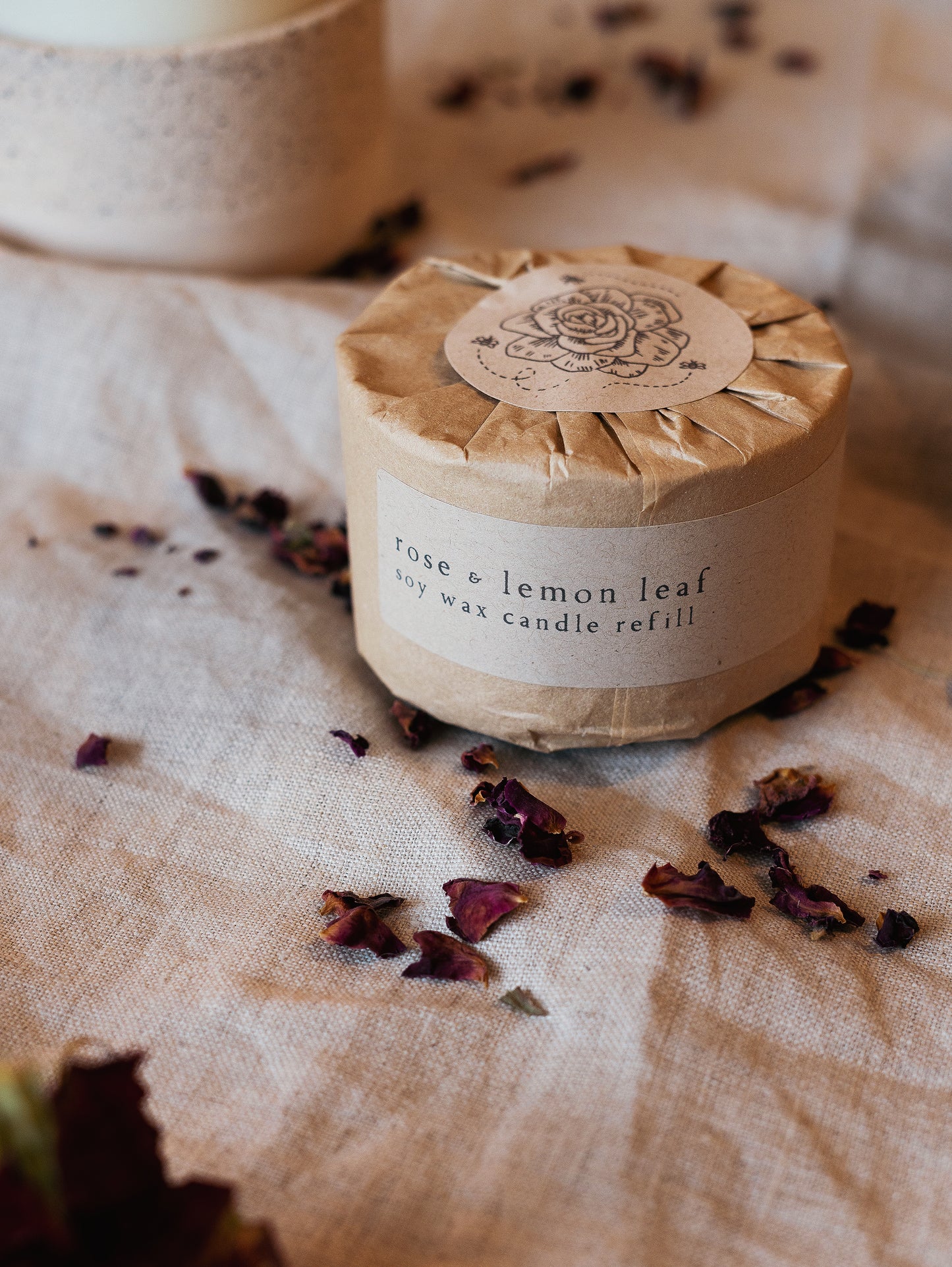 Candle Refill - Rose & Lemon Leaf