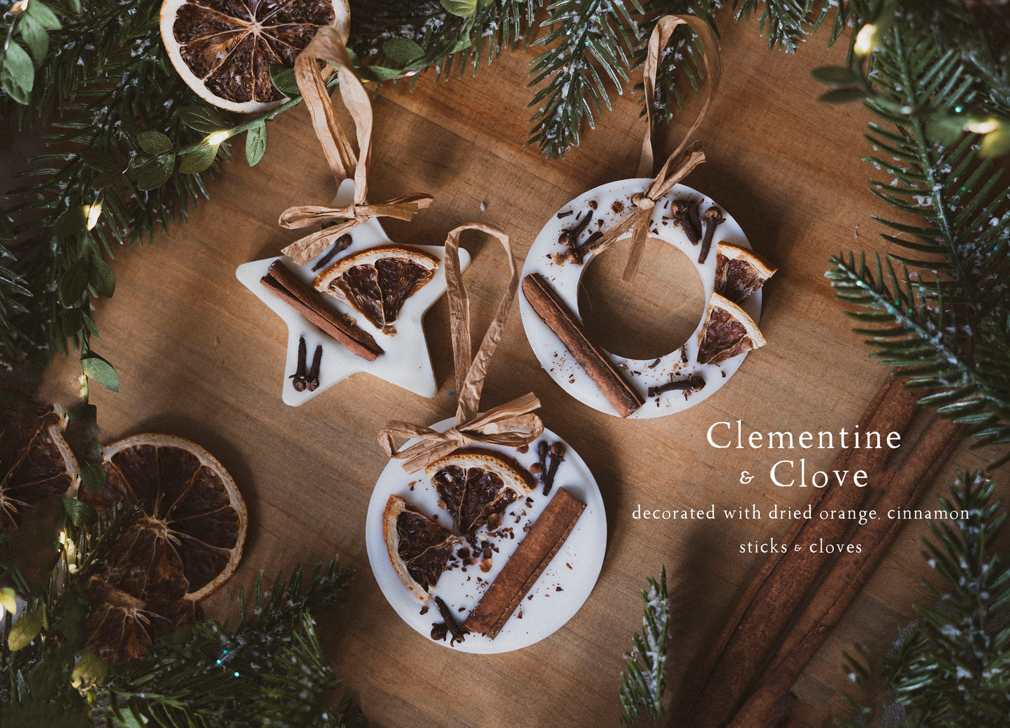 Set of Soy Wax Christmas Decorations