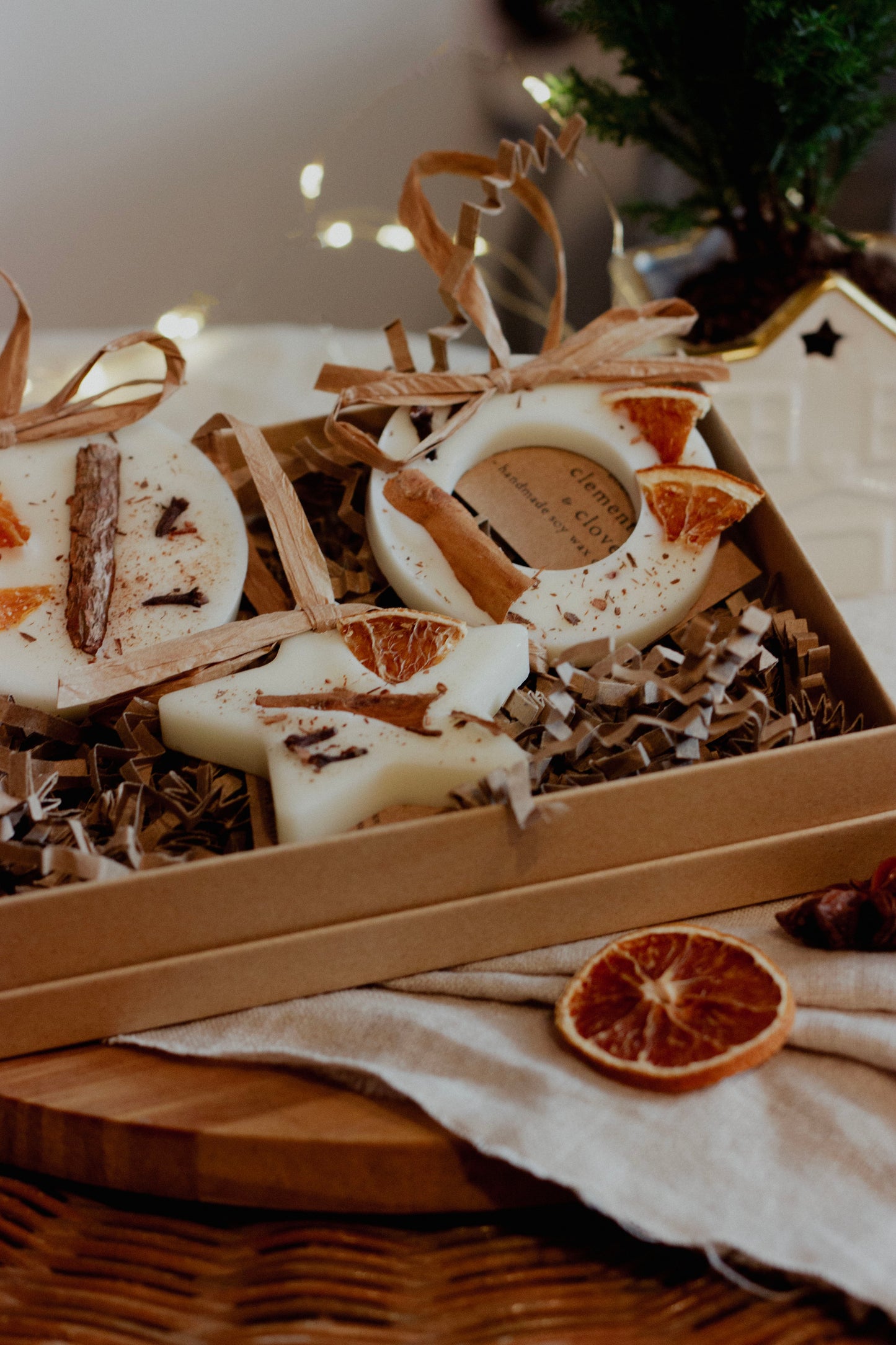 Set of Soy Wax Christmas Decorations