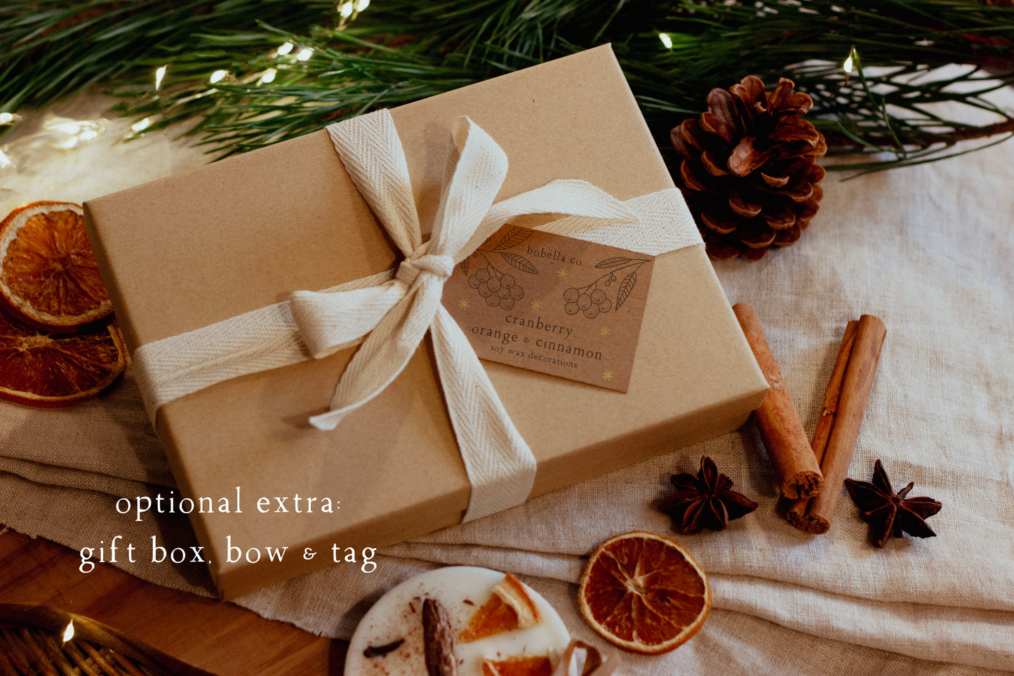Set of Soy Wax Christmas Decorations