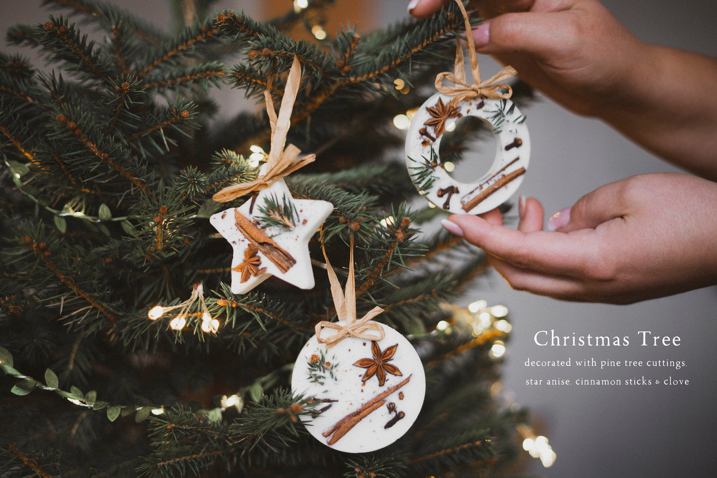 Set of Soy Wax Christmas Decorations