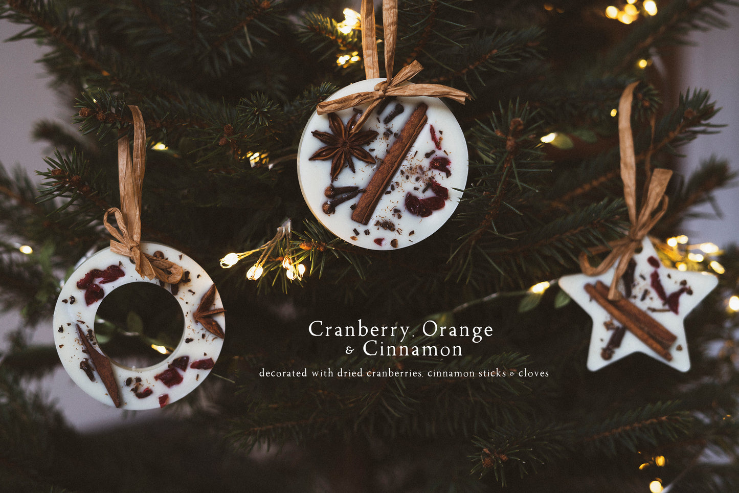 Set of Soy Wax Christmas Decorations
