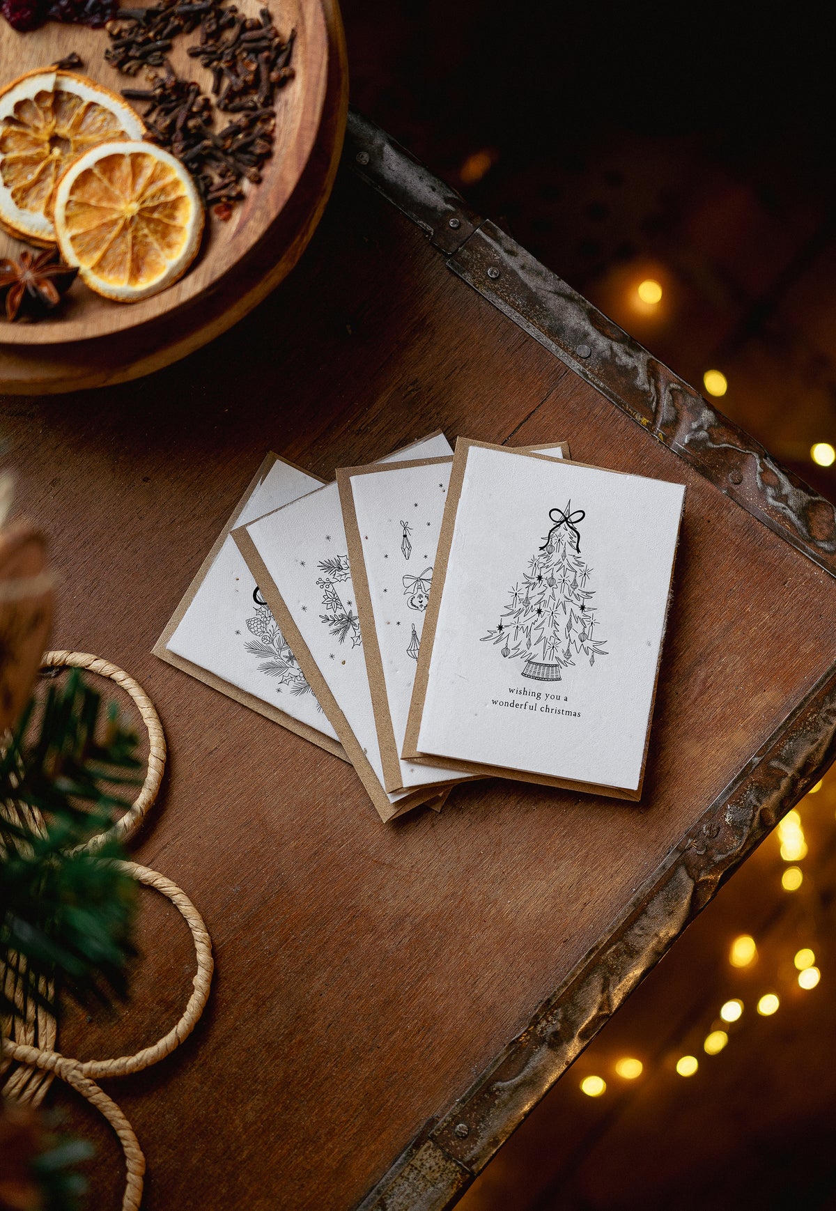 Mini Christmas Wildflower Plantable Seed Cards - Pack of 4