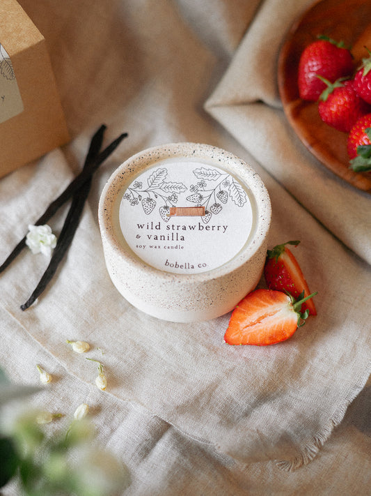 Wild Strawberry & Vanilla Soy Wax Candle