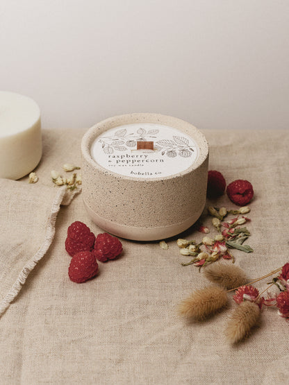 Raspberry & Peppercorn Soy Wax Candle