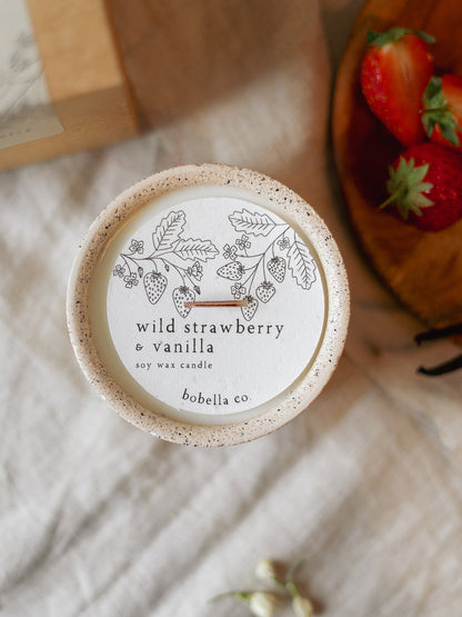 Wild Strawberry & Vanilla Soy Wax Candle
