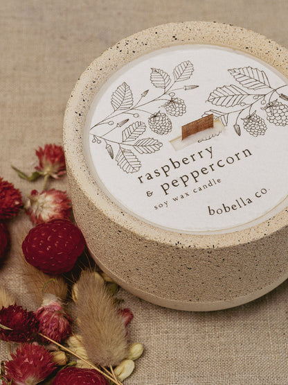 Raspberry & Peppercorn Soy Wax Candle