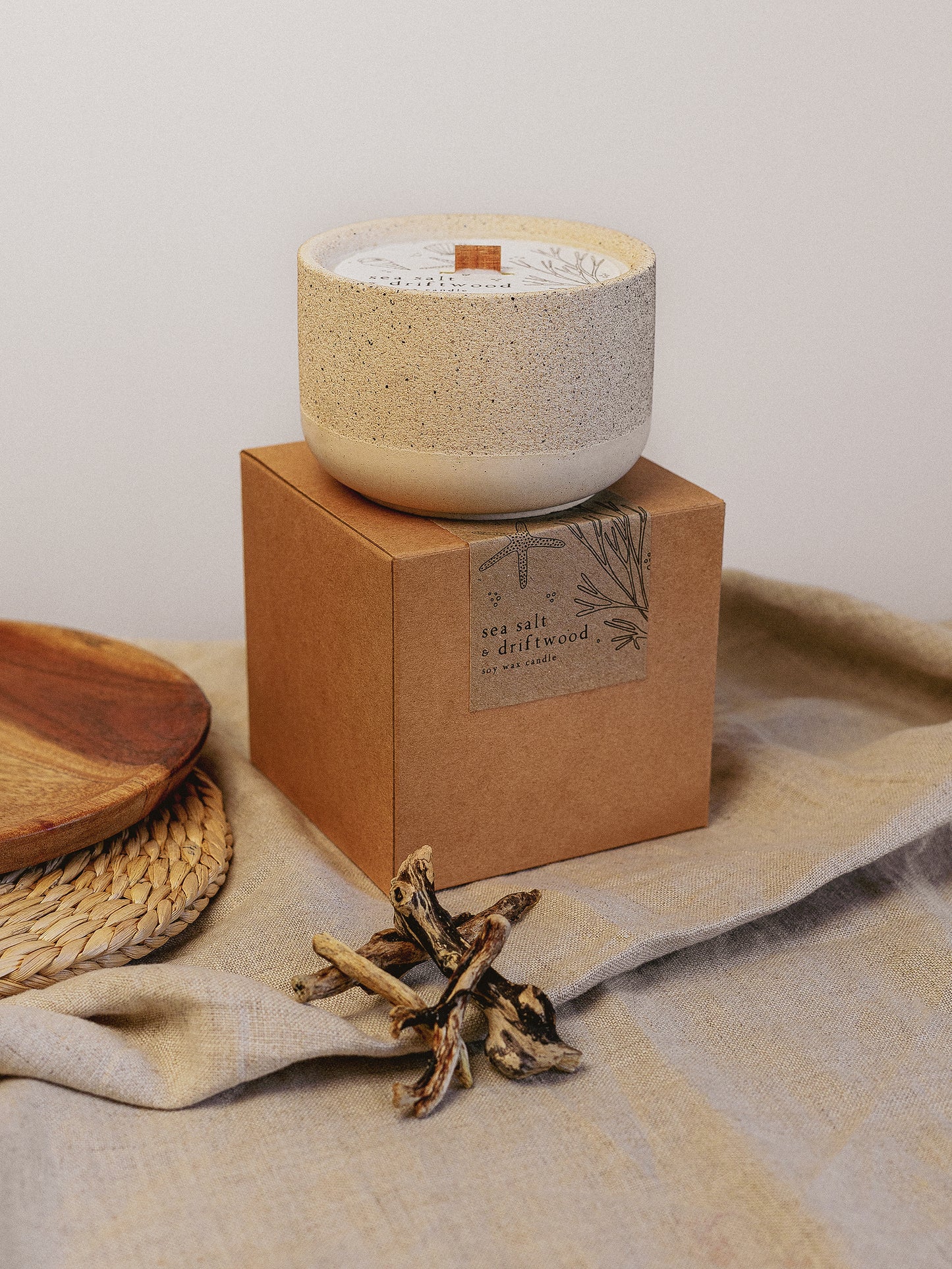 Sea Salt & Driftwood Soy Wax Candle