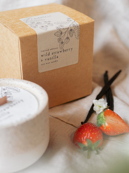 Wild Strawberry & Vanilla Soy Wax Candle