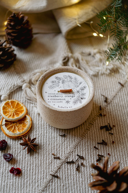 Cranberry, Orange & Cinnamon Soy Wax Candle | Limited Edition Christmas Candle