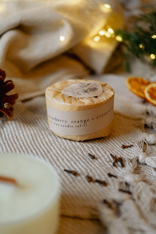 Candle Refill - Cranberry, Orange & Cinnamon