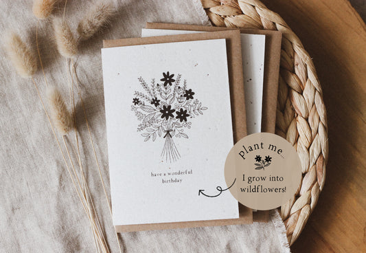 Happy Birthday Wildflower Plantable Seed Card