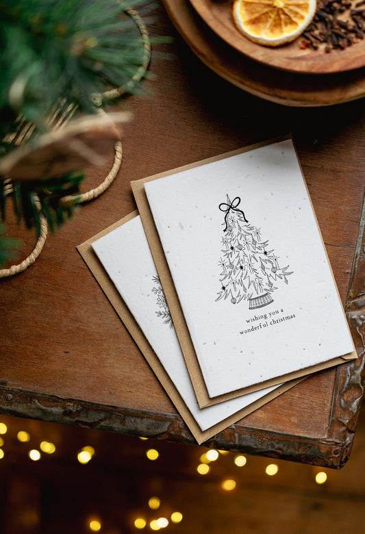 Christmas Tree Wildflower Plantable Seed Card