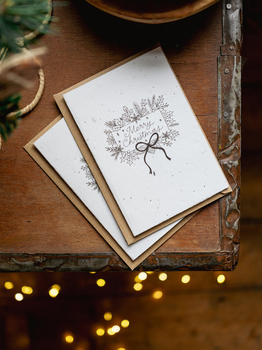 Merry Christmas Wildflower Plantable Seed Card